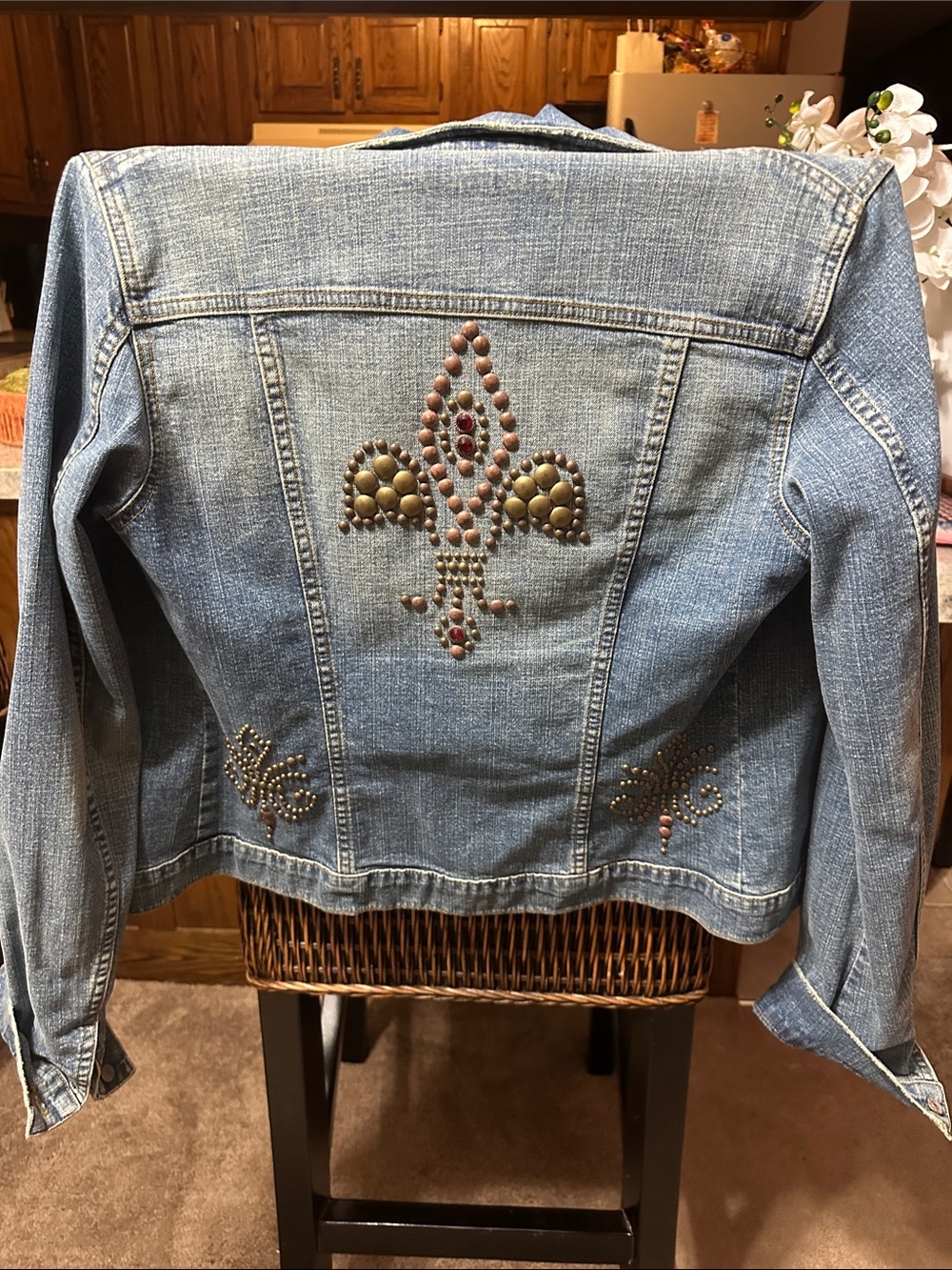 Streets Ahead Light Blue Denim Jacket with Decorative Stud Accents